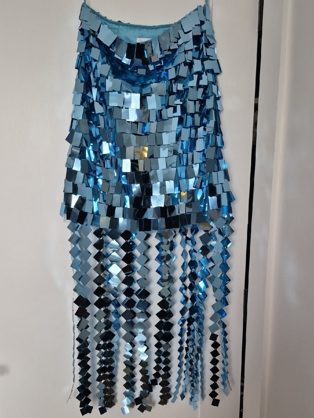 NWOT Jonathan Simkhai Blue Lucee Sequin Skirt, Size 4